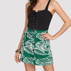 Jungle Leaf Green Skirt
